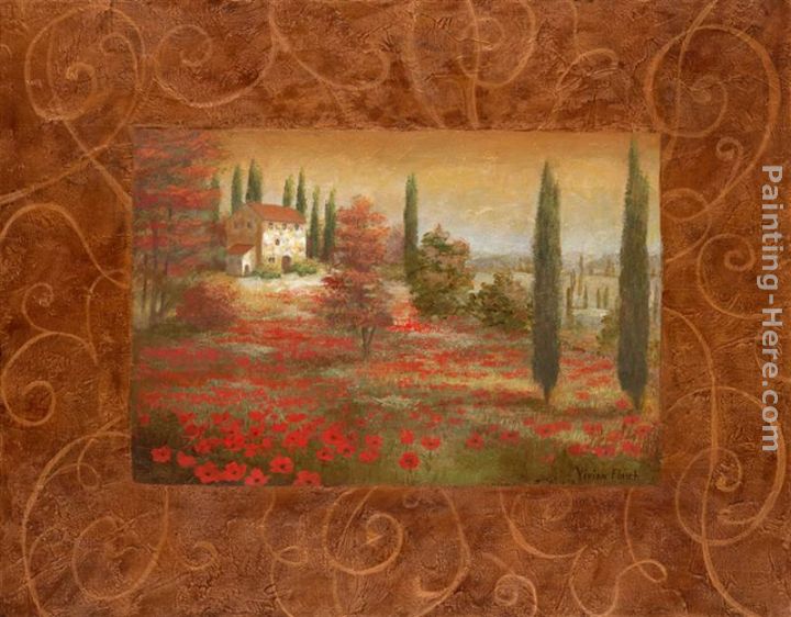 Fields of Tuscany I painting - Vivian Flasch Fields of Tuscany I art painting